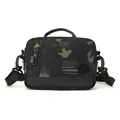 Men's camouflage crossbody bag with black mesh overlay and adjustable nylon strap - Horizontal Camouflage (2133#)