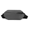 Minimalist black waterproof crossbody chest bag with adjustable strap and geometric design - Gray