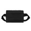 Sac de poitrine noir minimaliste avec logo embossé et bandoulière en nylon réglable - Noir