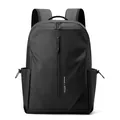 Sac à dos noir minimaliste pour homme avec compartiment ordinateur 16 pouces et imperméable - Noir