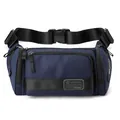 Waterdichte outdoor heuptas in donkerblauw met meerdere ritsvakken en verstelbare riem - Donkerblauw