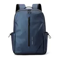Sac à dos bleu marine pour ordinateur 16 pouces avec finition mate et poches latérales - Bleu clair