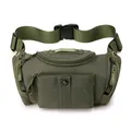 Outdoor multifunctional waist bag in army green water-resistant nylon fabric - Army Green