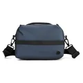 Waterproof navy blue sports crossbody bag with matte texture and adjustable strap - Dark Blue