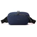 Dark blue sports waist bag with adjustable strap and textured nylon fabric finish - Night Sky Blue