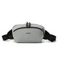 Light grey crossbody chest bag with adjustable strap and Wepower branding logo - Blue Mist