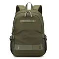Olive green durable outdoor backpack for men with large capacity and multi-zipper pockets - Army Green