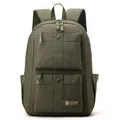 Deep green large capacity travel backpack with waterproof nylon and symmetric pockets - Army Green