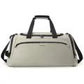 Borsa sportiva WEPOWER beige con cinghie nere per fitness e brevi viaggi - Beige