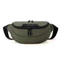 Olive green tactical crossbody bag with adjustable straps and WE POWER logo - Army Green