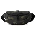 Wasserdichte Bauchtasche in Militärgrün-Camo mit Logo und Metallreißverschlüssen - Neues Camouflage