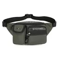 Sac banane tactique vert armée en nylon avec plusieurs poches et sangle ajustable - Vert Militaire