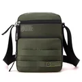 Army green water-resistant men's crossbody bag in durable nylon with adjustable strap - Army Green