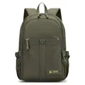 Sac à dos commuteur vert armée grande capacité avec compartiments zippés et bretelles - Vert Militaire
