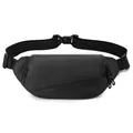 Borsa a tracolla tattica nera impermeabile per il ciclismo e il pendolarismo aziendale - Nero