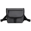 Dunkelgraue wasserfeste Messenger-Tasche aus Oxford-Gewebe mit verstellbarem Schultergurt - Grau