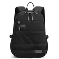 Wasserabweisender schwarzer Business-Laptop-Rucksack mit ergonomischen Tragegurten - Schwarz