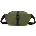 Borsa a tracolla stile street in nylon verde oliva con fibbia nera e cinturino - Verde Menta