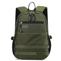 Armeegrüner wasserabweisender minimalistischer Rucksack für Herren aus Nylonstoff - Armeegrün