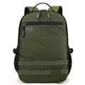 Army green stylish business laptop backpack with durable nylon fabric and large capacity - Army Green