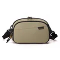 Kaki crossbody reistas met meerdere ritsvakken en een verstelbare schouderriem - Khaki