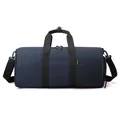 Bolsa de deporte azul oscuro con correa ajustable y cierre de doble cremallera - Azul marino