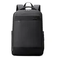Wasserdichter schwarzer Business-Rucksack mit WEPOWER-Logo und Seitentasche für Pendler - Grau
