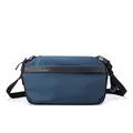 Sac bandoulière bleu marine avec logo WE POWER et sangle réglable noire - Bleu clair