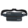 Waterproof teal blue crossbody waist bag with adjustable strap and durable ripstop fabric - Dark Blue