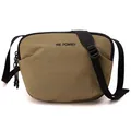 Leichte olivgrüne Nylon-Umhängetasche mit WE POWER Logo und verstellbarem Gurt - Braun