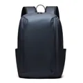 Navy blue waterproof business backpack with minimalist design and silk-like finish - Dark Blue