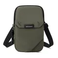 Olive green nylon mini crossbody bag with adjustable strap and geometric design - Army Green