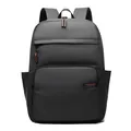 Waterproof charcoal grey business laptop backpack for men with minimalist matte finish - Gray