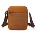 Caramel brown casual crossbody bag with durable fabric and adjustable shoulder strap - Maple Brown