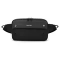 Water-resistant black square waist bag and crossbody chest pack with WEPOWER logo - Style B (9804B# Black) / Black
