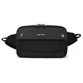 Minimalist black water-resistant waist bag with adjustable strap and metal hardware - Style A (9804A# Black) / Black