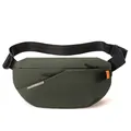 Olivgrüne Sport-Gürteltasche mit verstellbarem Riemen und We power Metallemblem - Armeegrün