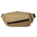 Business Casual Sling Bag in Khaki mit wasserdichtem Mattstoff und Gurtband - Klein (1100-66#) / Khaki