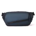 Borsa a tracolla tecnica blu scuro da uomo con tracolla regolabile e tessuto impermeabile - Grande (1100-67#) / Blu scuro