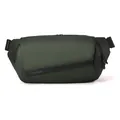 Borsa a tracolla techwear verde scuro con tracolla regolabile e logo visibile - Grande (1100-67#) / Verde militare