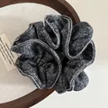 Coletero de punto gris oscuro con forma de capullo y textura suave de lana gruesa - Negro marino