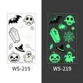 Luminous Halloween cartoon tattoo stickers WS-219 featuring bats and ghosts patterns - Halloween Cartoon Elements Style (WS-219)