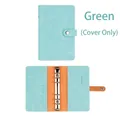 A6 mint green PU leather binder cover with orange lining and 6-ring metal binder - A6 / Mint Green