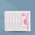 Set of 6 A6 PVC clear zipper pockets for cash envelopes and 6-hole budget binders - Transparent Zipper Storage Bag / A6