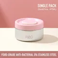 Pink 470ml small stainless steel lunch box with a leak-proof vacuum seal lid design - 470ML / Small Pink Silver (316 Material)