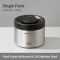 Large 680ML food-grade 316 stainless steel vacuum insulated lunch box in silver finish - 680ML / Large Silver (316 Material)