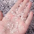 Natural transparent clear quartz crystal chips for home decor and jewelry making. - Premium White Crystal / 7-9MM/100g
