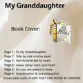 Titanium book locket necklace featuring a gold and silver hug design for family - Two-tone Granddaughter Quote Necklace