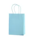 Sac cadeau minimaliste en papier kraft bleu clair avec poignées torsadées assorties - Bleu Clair ; Format Mini A Vertical - 12 × 6 × 16 Cm De Hauteur