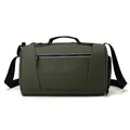 Sac de sport vert olive grande capacité avec bandoulière réglable et logo imprimé - Vert Militaire